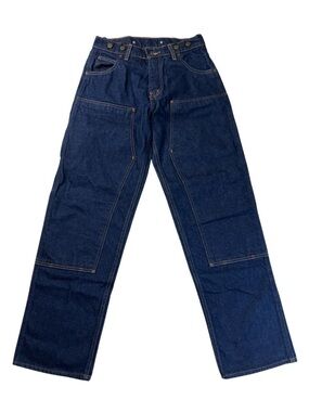 Prison Blues Dbl Knee Jeans 32x32 USA Made Denim Workwear Carpenter 100% Cotton